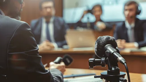 Deposition by video in lawyers office