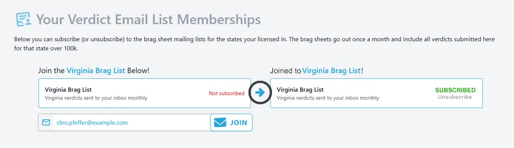 Manage your email list memberships