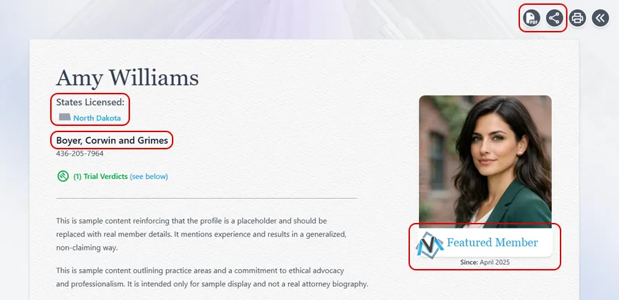 Major Verdict Featured Member Profile