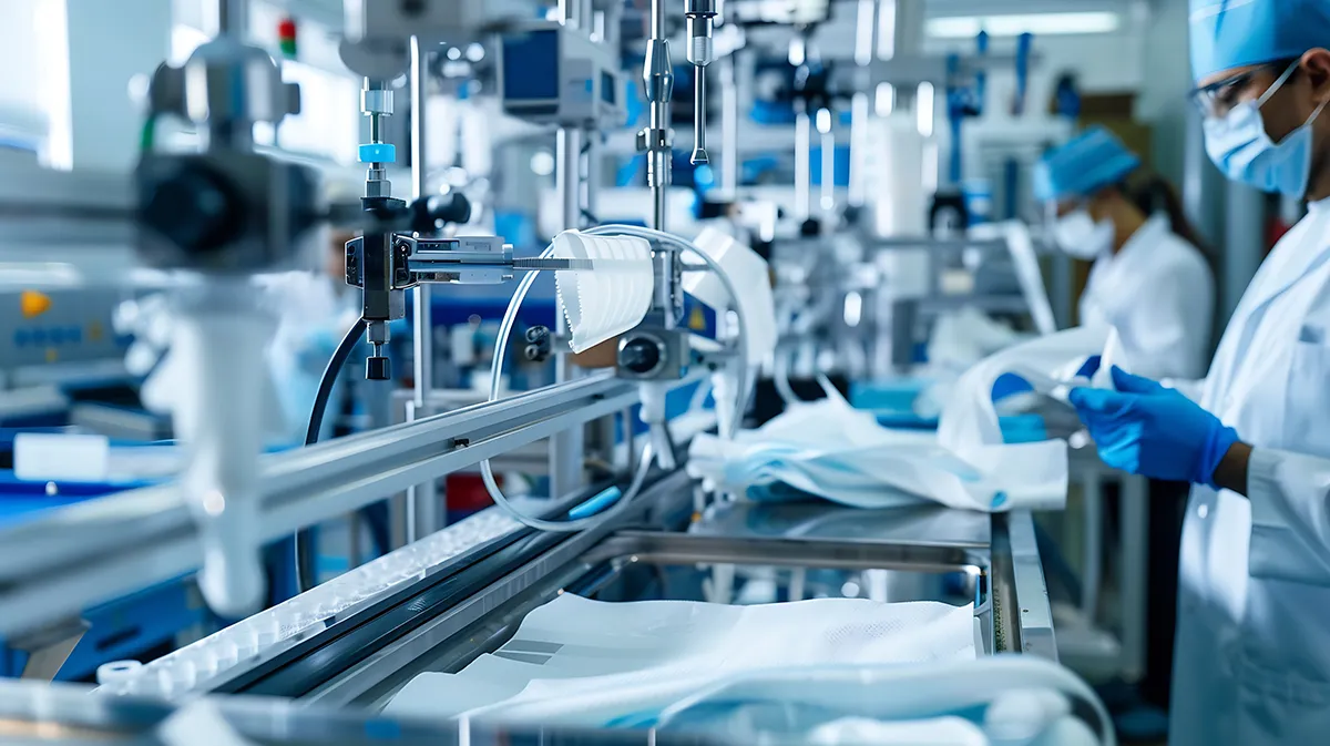 Medical devices being manufactured