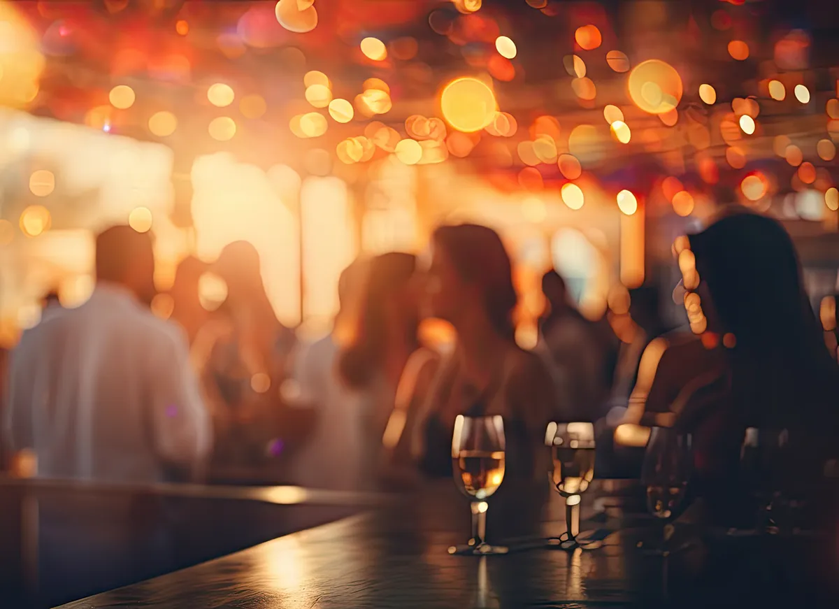 People drinking at a bar